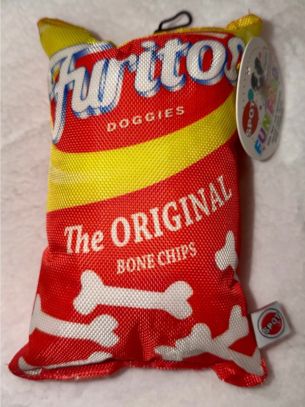🐾 Furitos Red & Yellow Dog Toy - The Original Bone Chips